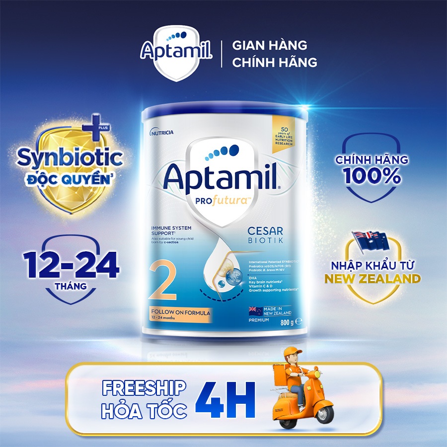 [Hỏa tốc - 0Đ] Sữa bột Aptamil Profutura Cesarbiotik New Zealand số 2 - Synbiotic độc quyền