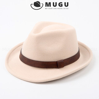 Mũ Phớt Nam Trung Niên FN44 Dáng Trilby - Nón Fedora Vành Ngắn Sang Trọng Chất Liệu Nỉ Cho Quý Ông | MUGU 