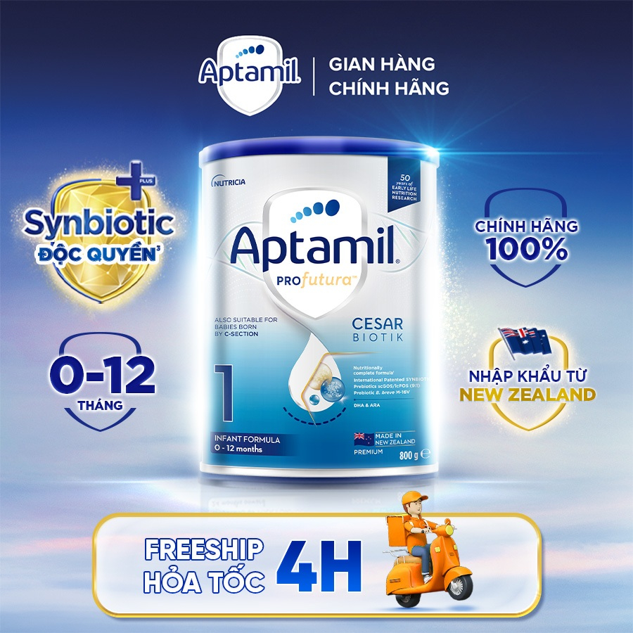 [Hỏa tốc - 0Đ] Sữa bột Aptamil Profutura Cesarbiotik New Zealand số 1 - Synbiotic độc quyền