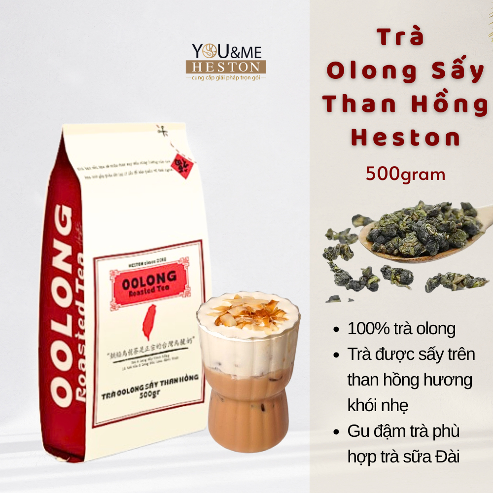 TRÀ OLONG ĐEN SẤY THAN THƯỢNG HẠNG 0816 HESTON 500GR
