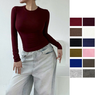  Áo cổ tròn dài tay dáng sơ vin ANNAKIKI - 234 