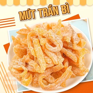 Mứt trần bì, xí muội vỏ cam, vỏ quýt, tẩm đường, vị chua ngọt, món ăn vặt giảm ho, tiêu đờm