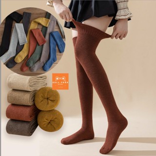  TL210 Tất vớ đùi nữ len nhung chất vải dày ấm cổ cao qua đầu gối tất lót lông giãn thoáng khí tất ủ kem BULL.SHOP 