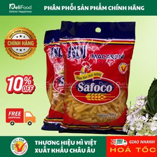 Nui Ống Lớn Safoco 400g – Nguyên Liệu Tự Nhiên, Bữa Ngon Đủ Chất – Dễ Chế Biến