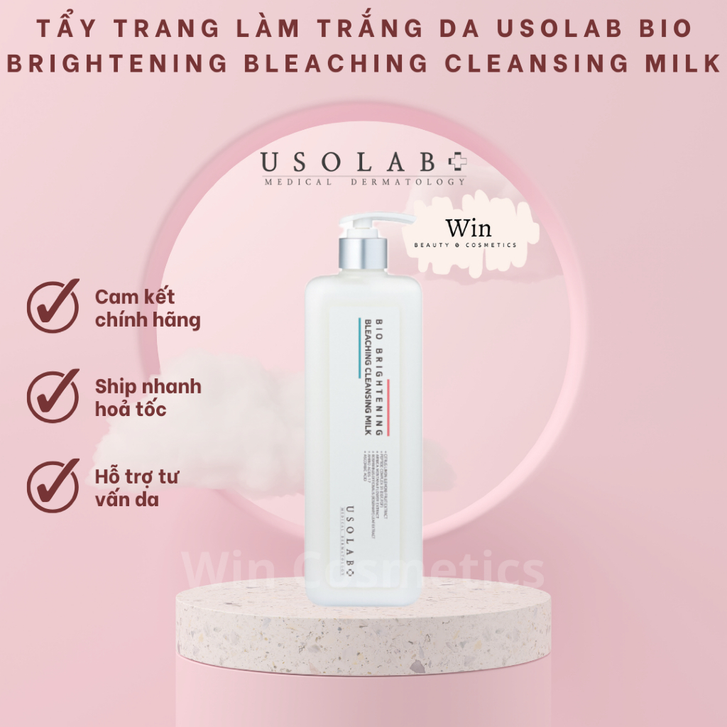 [Hàng công ty] TẨY TRANG LÀM TRẮNG DA, MỜ THÂM USOLAB BIO BRIGHTENING BLEACHING CLEANSING MILK