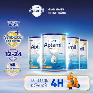 [Hoả tốc - 0Đ]  Combo 4 Sữa bột Aptamil Profutura Cesarbiotik New Zealand số 2 - Synbiotic độc quyền