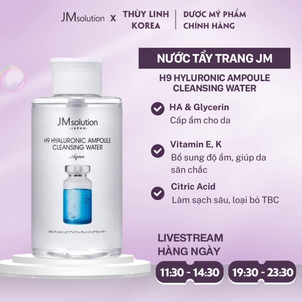 Nước Tẩy Trang JMSolution Water Luminous SOS Ringer Cleansing Water Black 850ml
