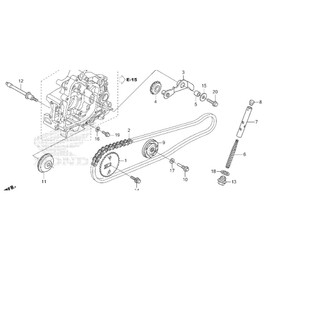 bộ sên cam xe s110 rs110 rsx110 wave a 110 blade 14610KWB600 14670KWB600