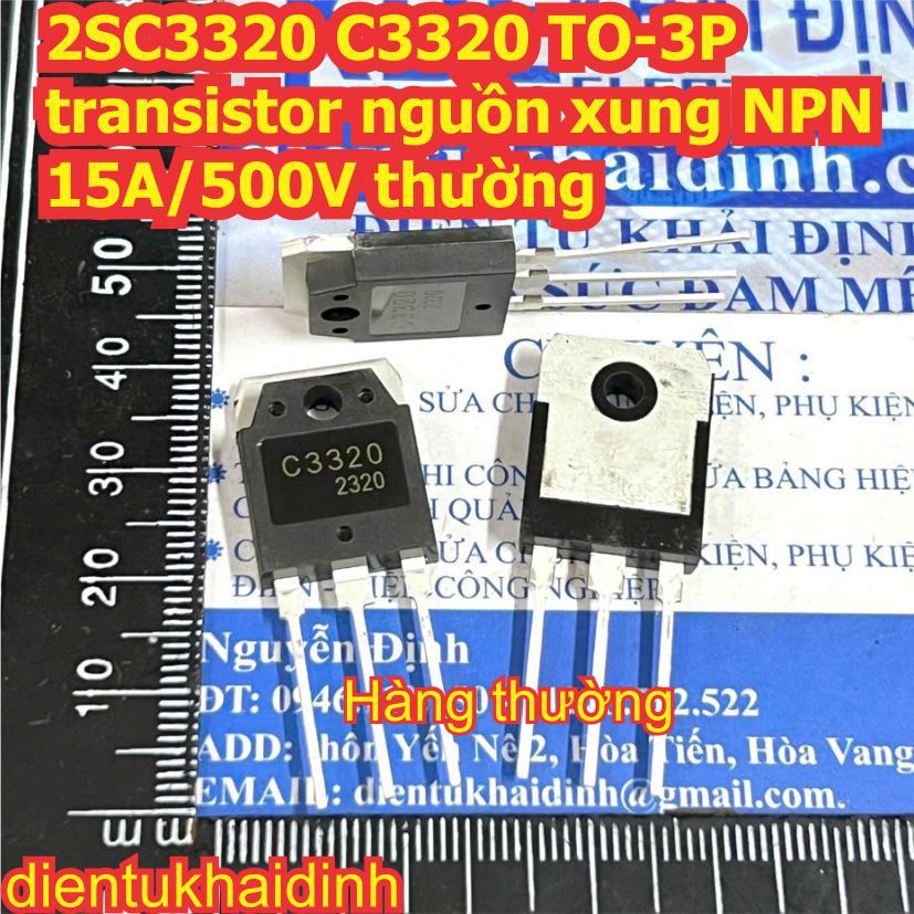 2 con 2SC3320 C3320 TO-3P transistor nguồn xung NPN 15A/500V KDE1321