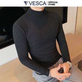  Áo Giữ Nhiệt Nam Dài Tay Chất Vải Thun Tăm Áo Giữ Nhiệt  Cổ 3 phân Vesca N3 