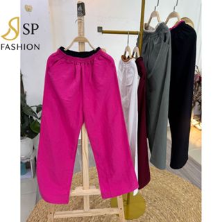  ✨ QUẦN ỐNG SUÔNG LINEN NỮ lưng thun phối 2 màu có túi sau xinh xắn 