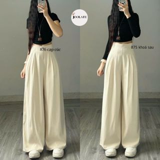 Quần tây ống rộng Joolate chất gold hàn cao cấp lên dáng chuẩn hack dáng mặc đi học đi làm