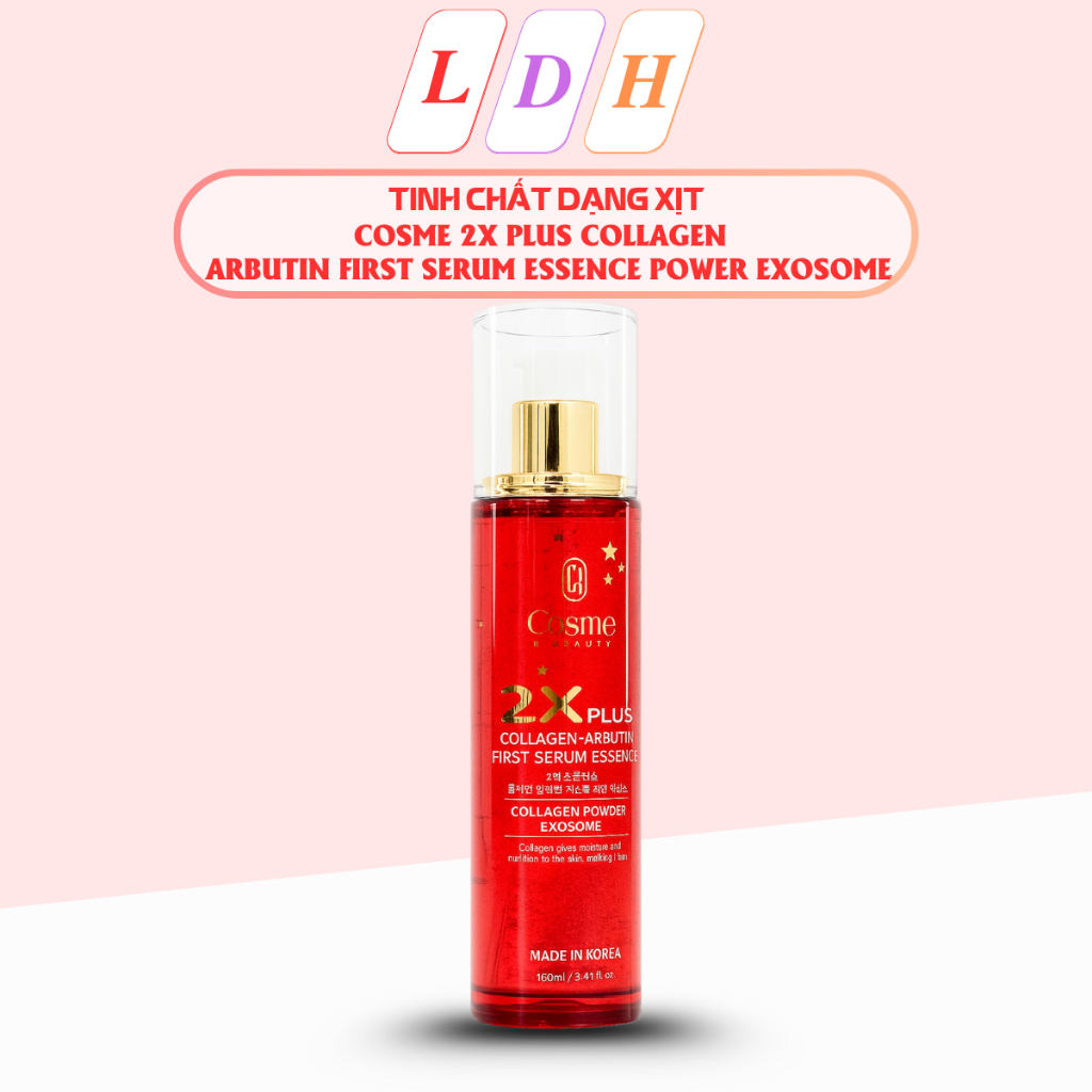 Tinh chất COSME 2X PLUS COLLAGEN ARBUTIN FRIST SERUM ESSENCE POWER EXOSOME sáng da, săn chắc 160ml