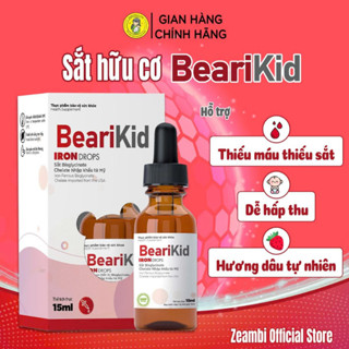 Sắt Bearikid Iron Drops, Sắt Zeambi Hữu Cơ Nhỏ Giọt Cho Bé Chai 15ml