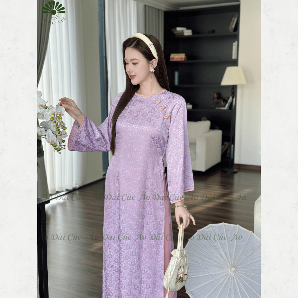 [SẴN HÀNG - HỎA TỐC] Áo dài cách tân Nguyệt Hoa , cách tân dáng suông gấm cúc cao cấp - Áo Dài Cúc | BigBuy360 - bigbuy360.vn