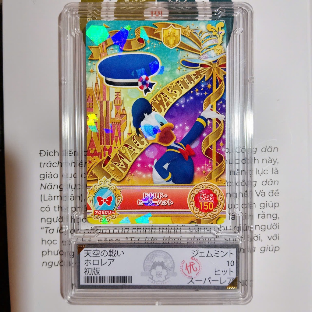 Tranh thẻ Duck MC3-27 chính hãng disney JAPANESE slab 10 NF bandai 40 PSA