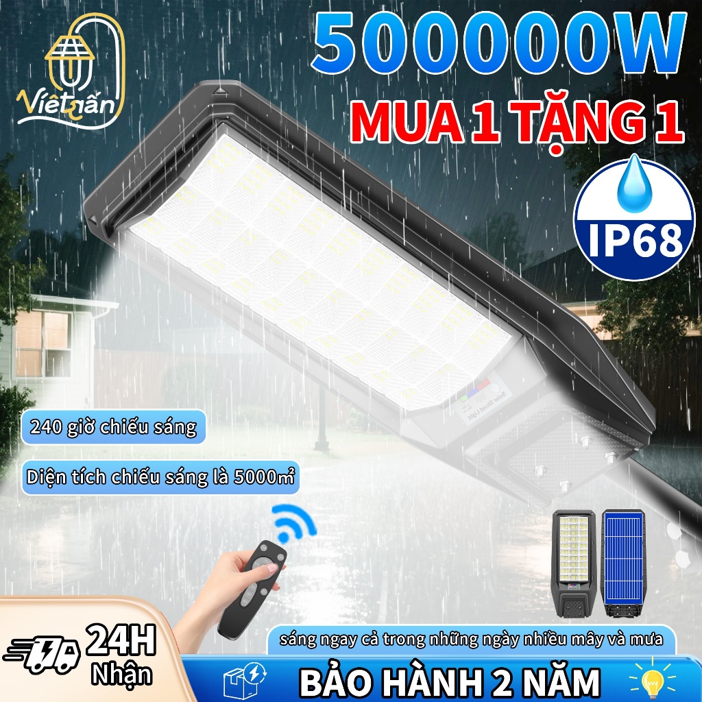 【Bảo hành 5 năm】Đèn năng lượng mặt trời,đèn năng lượng mặt trời sân vườn,Đèn sân,Có cảm biến,Chống n