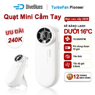 Diveblues Quạt Cầm Tay Mini 4000mAh có dây đeo Quạt phản lực cầm tay có thể sạc lại Gió mạnh