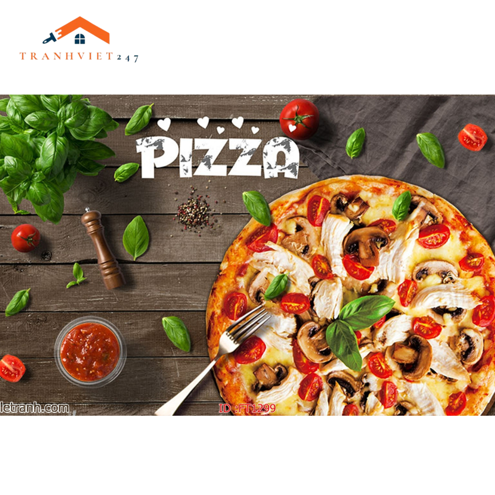 Tranh dán tường trang trí quán ăn, quán cafe, trà sữa mẫu mới - Tranhviet247