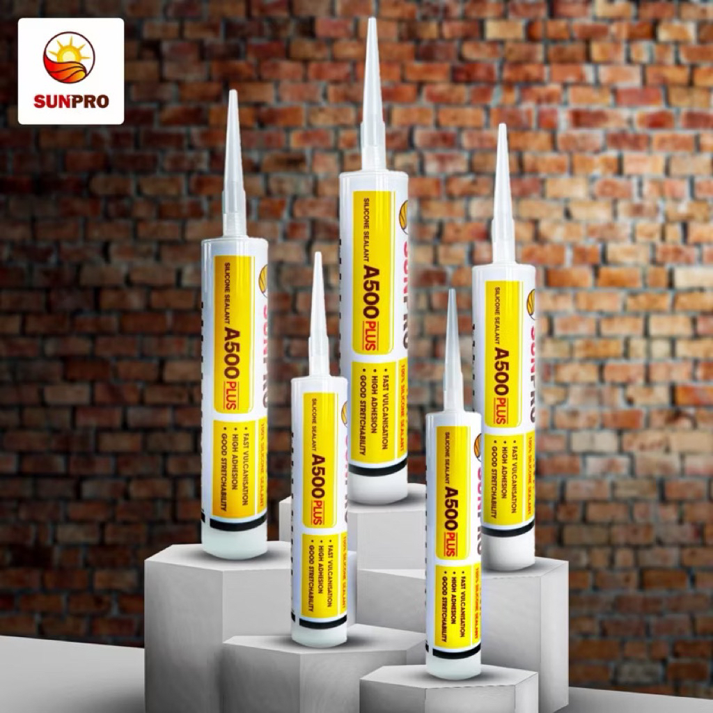 Keo Silicone A500 Sunpro Plus 300ml – Dán Nhôm Kính, Trám Khe Nứt – Chịu Nhiệt, Chống Thấm