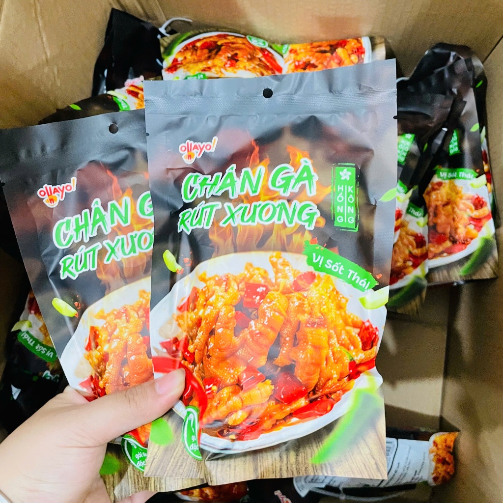 Chân gà rút xương Hồng Kông vị sốt thái 60g, siêu ngon