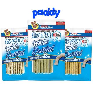  Bánh Thưởng Cho Chó Que Dai Da Bò Doggyman White Dental 120g 