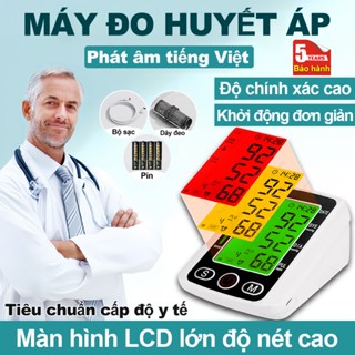 Máy Đo Huyết Áp tại nhà, Đo bắp tay, có giọng nói thông báo kết quả tiếng Việt, bảo hành 5 năm