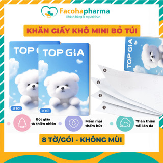  Khăn giấy khô mini bỏ túi 3 lớp mềm mịn nhỏ gọn siêu tiện lợi không mùi dễ dàng mang theo gói 8 tờ 