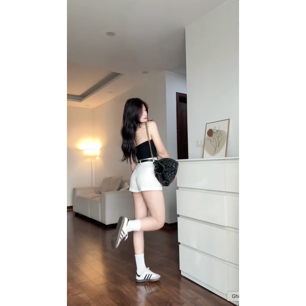 [BEST SELLER] Quần Short Jean Nữ SARAMIA, Quần Đùi Nữ Lưng Cao Dáng Chữ A Màu Trắng Đen Xanh Siêu Tôn Dáng S13 | BigBuy360 - bigbuy360.vn