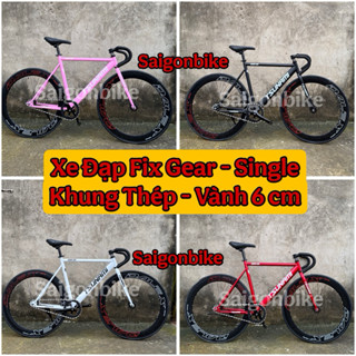 (Vành 6cm) Xe Đạp Thể Thao Tsu Fix Và Single. Bản Khung Thép Vành 6 cm Đủ Màu