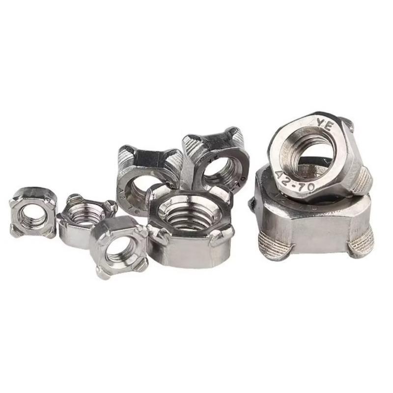 TÁN VUÔNG 4 CHÂN INOX 304, TÁN HÀN 4 CHÂN INOX 304, TÁN CỐI 4 CHÂN INOX 304 _ M5 , M6 , M8 _ BỊCH 20