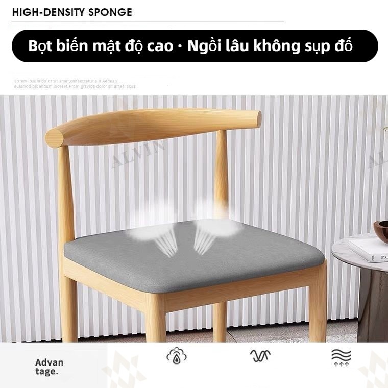 ALVIN ghế gỗ Ăn Bắc Âu Ghế Làm Việc Ghế làm việc đệm Cao Cấp Phong Cách Hiện Đại Thông Minh Phù Hợp | BigBuy360 - bigbuy360.vn