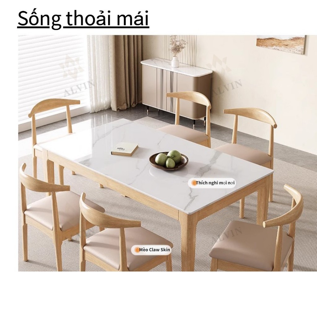 ALVIN ghế gỗ Ăn Bắc Âu Ghế Làm Việc Ghế làm việc đệm Cao Cấp Phong Cách Hiện Đại Thông Minh Phù Hợp | BigBuy360 - bigbuy360.vn