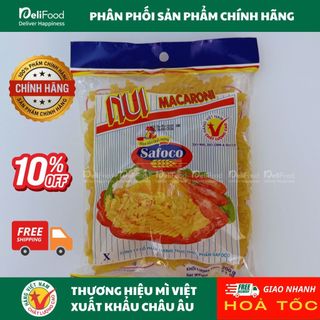 Nui Xoắn Macaroni Safoco 200g – Nui Ý Dễ Nấu, Dẻo Ngon – Thực Phẩm An Toàn, Giá Tốt