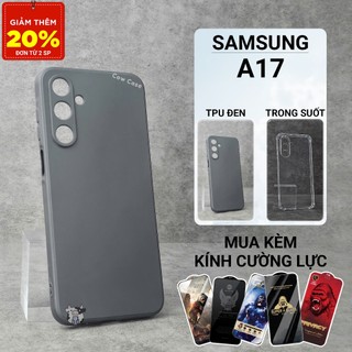  Ốp lưng Samsung A17 Cowcase trơn màu đen | Ốp điện thoại SS galaxy dẻo bảo vệ camera đt sámung 