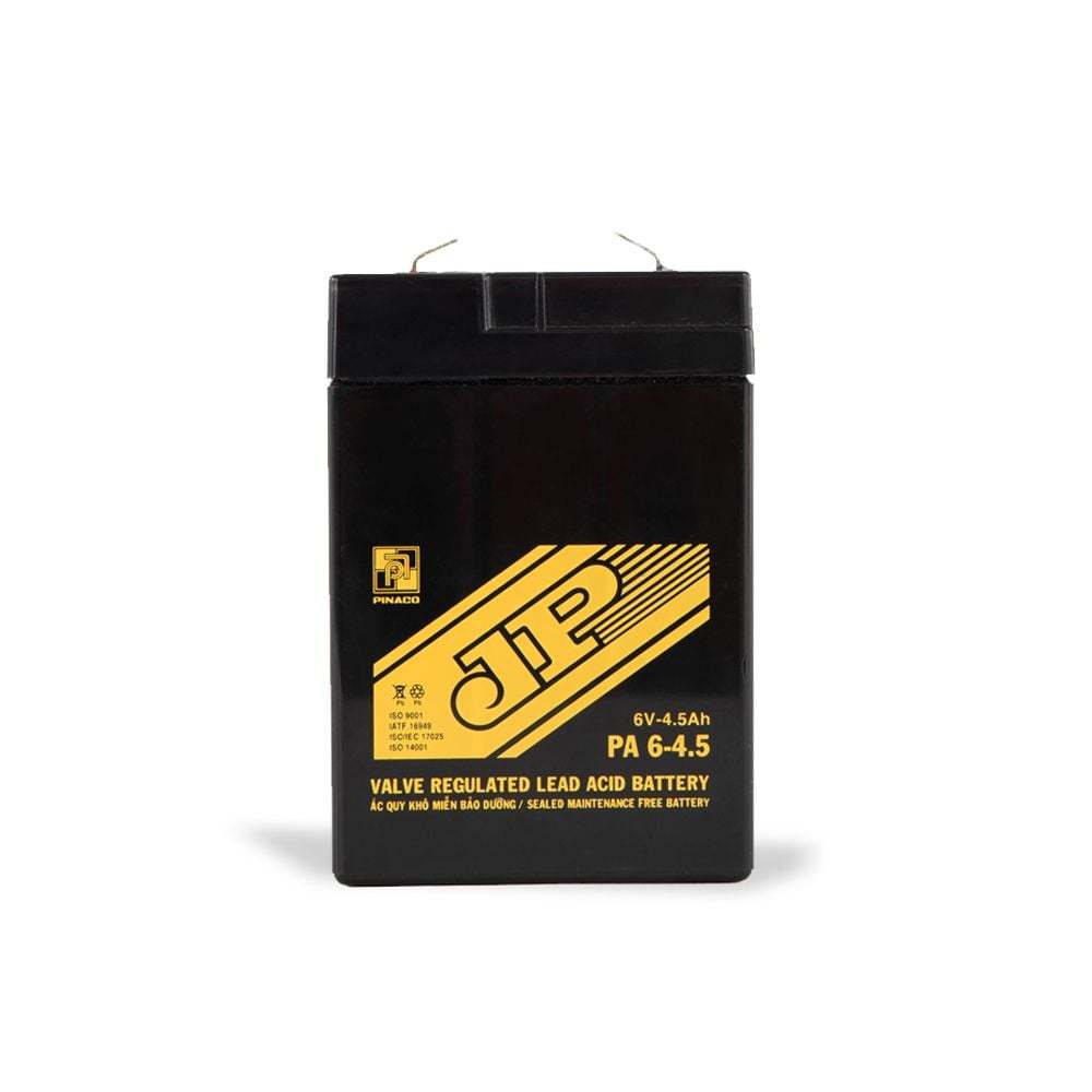Ắc quy đèn sạc JP PA 6-4.5  6V-4,5Ah (JP PA 6-4.5 rechargeable lamp battery  6V-4.5Ah)