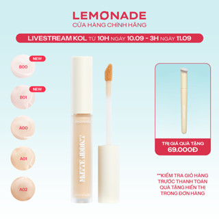 [LIVESTREAM KOL] Combo Lemonade Kem che khuyết điểm kiềm dầu bền màu Matte Addict Concealer 3g & Cọ che khuyết điểm 3g