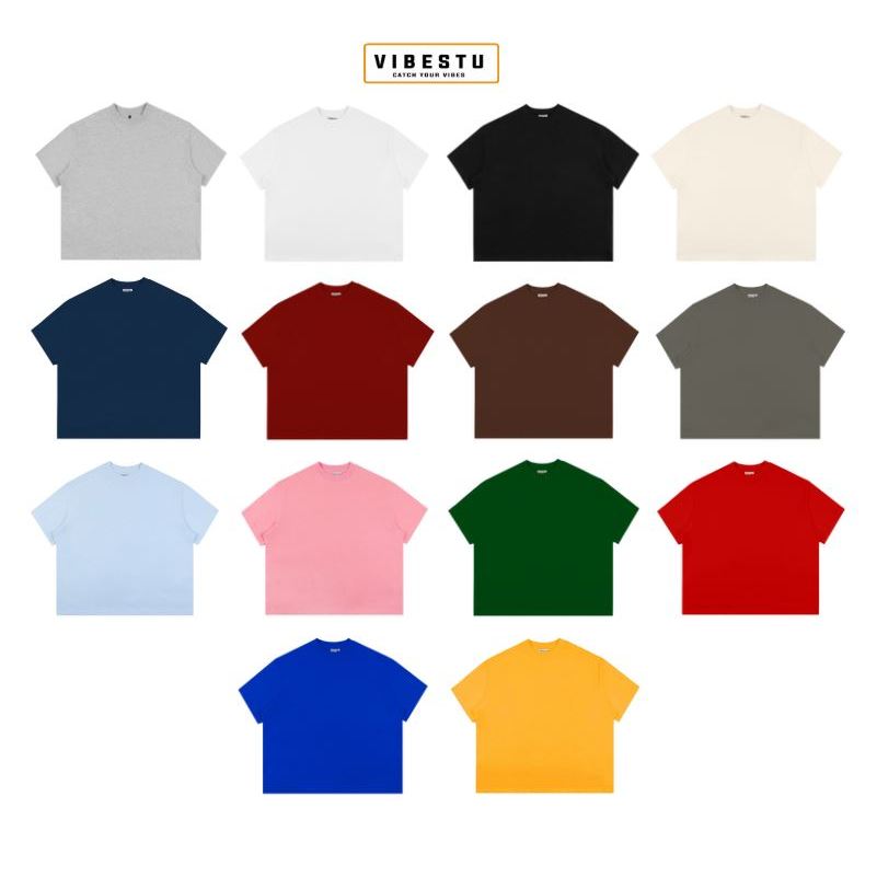 Áo Thun Trơn Local Brand VIBESTU , Áo Thun Boxy Form Rộng Unisex 250Gsm 100% Cotton | BigBuy360 - bigbuy360.vn