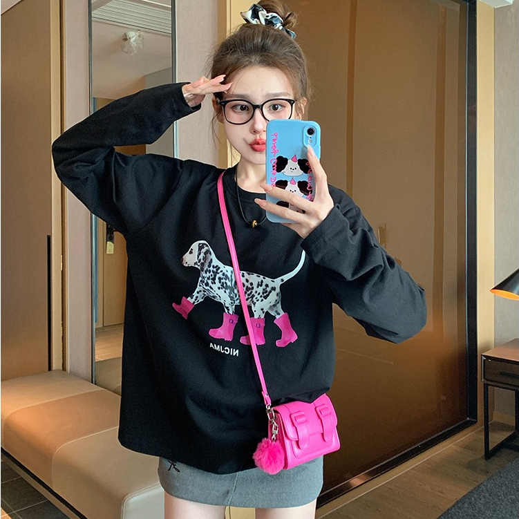 BST Mùa Thu - Áo Thun Tay Dài Chất Xược mềm mại, mỏng nhẹ NEONVN - Áo Thun nữ tay dài in hình hottre