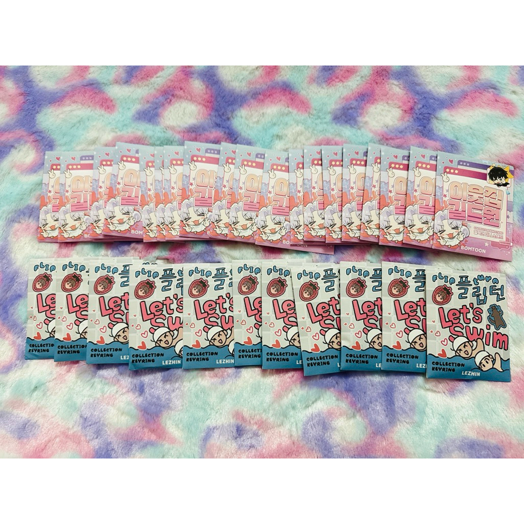 [Sẵn]Chính Hãng/LEZHIN,BOMTOOM Pack Gacha Random Mini Stande ,Kering Flip Turn, Virtual Strangers.Đọ