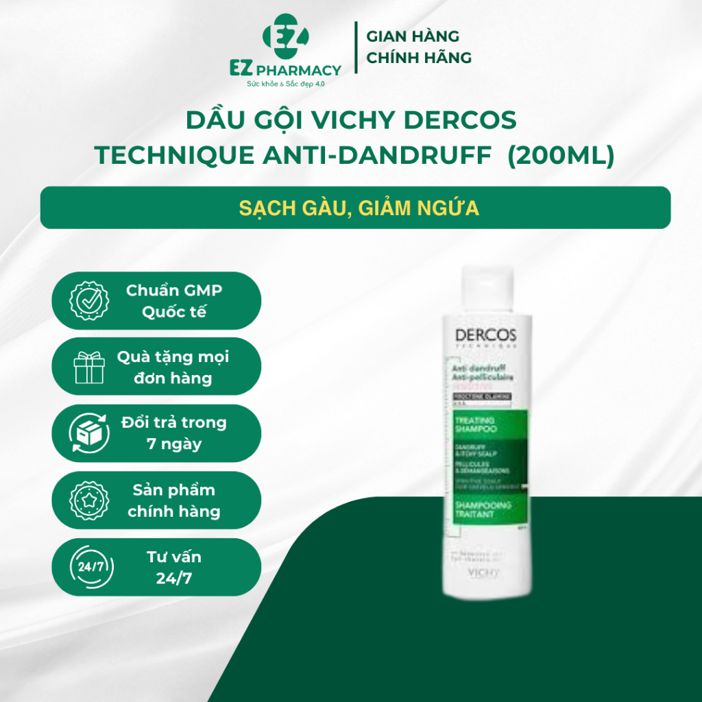 Dầu gội Vichy Dercos  Technique Anti-Dandruff  (200ml)