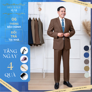 bộ comple trung niên, bộ quần áo comple nam trung niên sang trọng đứng tuổi