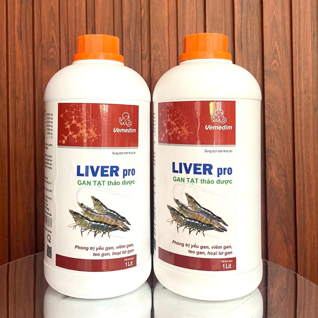 LIVER PRO Vemedim chai 1lít thảo mộc dưỡng chất cho gan tôm, cá phát triển tốt