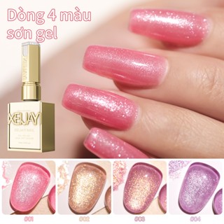  XEIJAYI 15ml sơn móng tay dạng gel nhũ vàng sâm panh màu hồng mới phổ biến lâu trôi thích hợp cho tiệm làm móng 