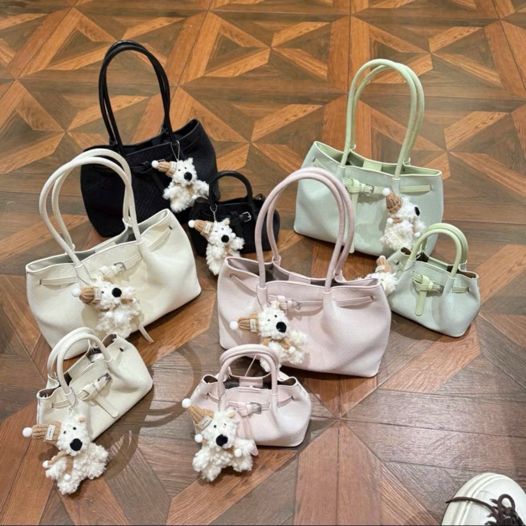 Túi TOTE Đan Nhúm Bigsize Tặng Charm sang chảnh Ảnh Thật By Hằng Túi