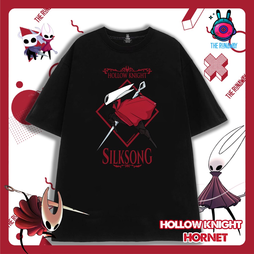 Áo phông Gamer: Hollow Knight Silksong by The Runaway form xuông Cotton 100% cho nam nữ