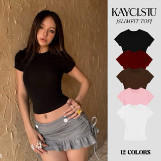 [SLIMTOP] Áo thun trơn thắt eo ôm body siêu hack dáng chất thun co dãn mềm mịn giá rẻ (Sẵn ảnh thật)