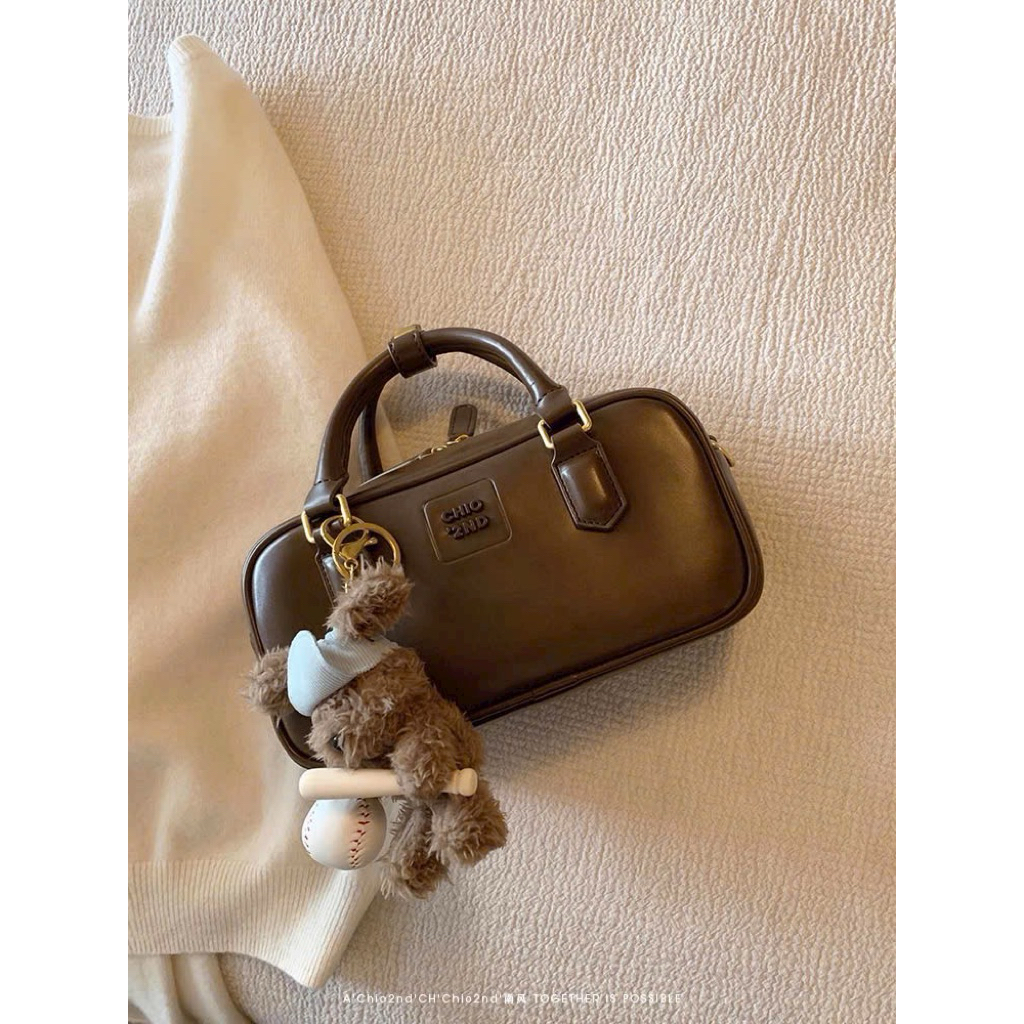 Túi CHIOOO gấu Bóng Chày dáng MIUU Trốg 2 Màu Nâu HOT TREND Size 23cm HS269