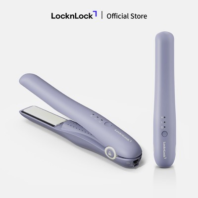 Máy duỗi tóc không dây LocknLock Cordless hair straightener ENA224PUP tấm phủ nhiệt ceramic, thiết kế nhỏ gọn,