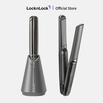 Máy duỗi tóc không dây LocknLock Premium cordless hair straightener ENA225DGRY - Màu xám, 3 mức nhiệt